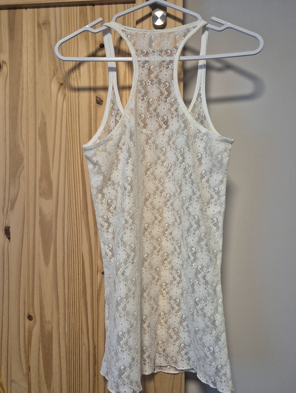 Lace Racerback Tank Top - Picture 2 of 13
